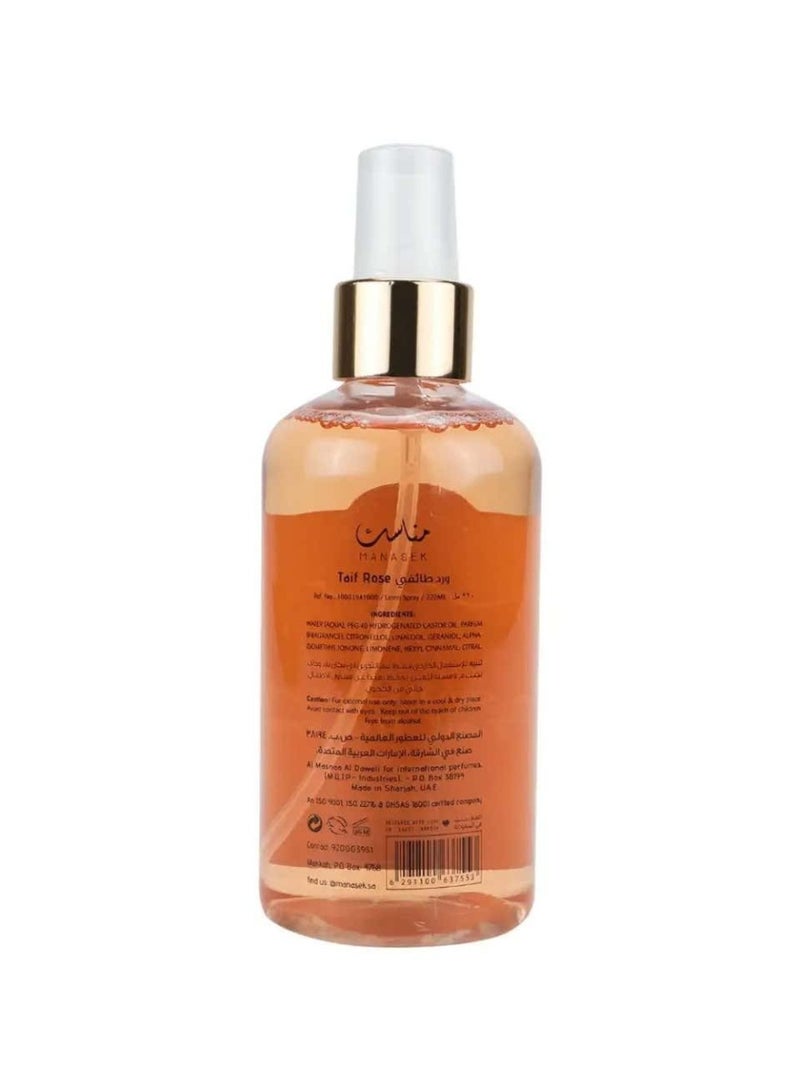 Manasek Taif Rose Linen Spray - Fragrance of Taif Rose with the linen spray. Ideal for use as a pillow spray to refresh bedding - gifts for all, women's perfume ,men's - 220 ml - Image 2